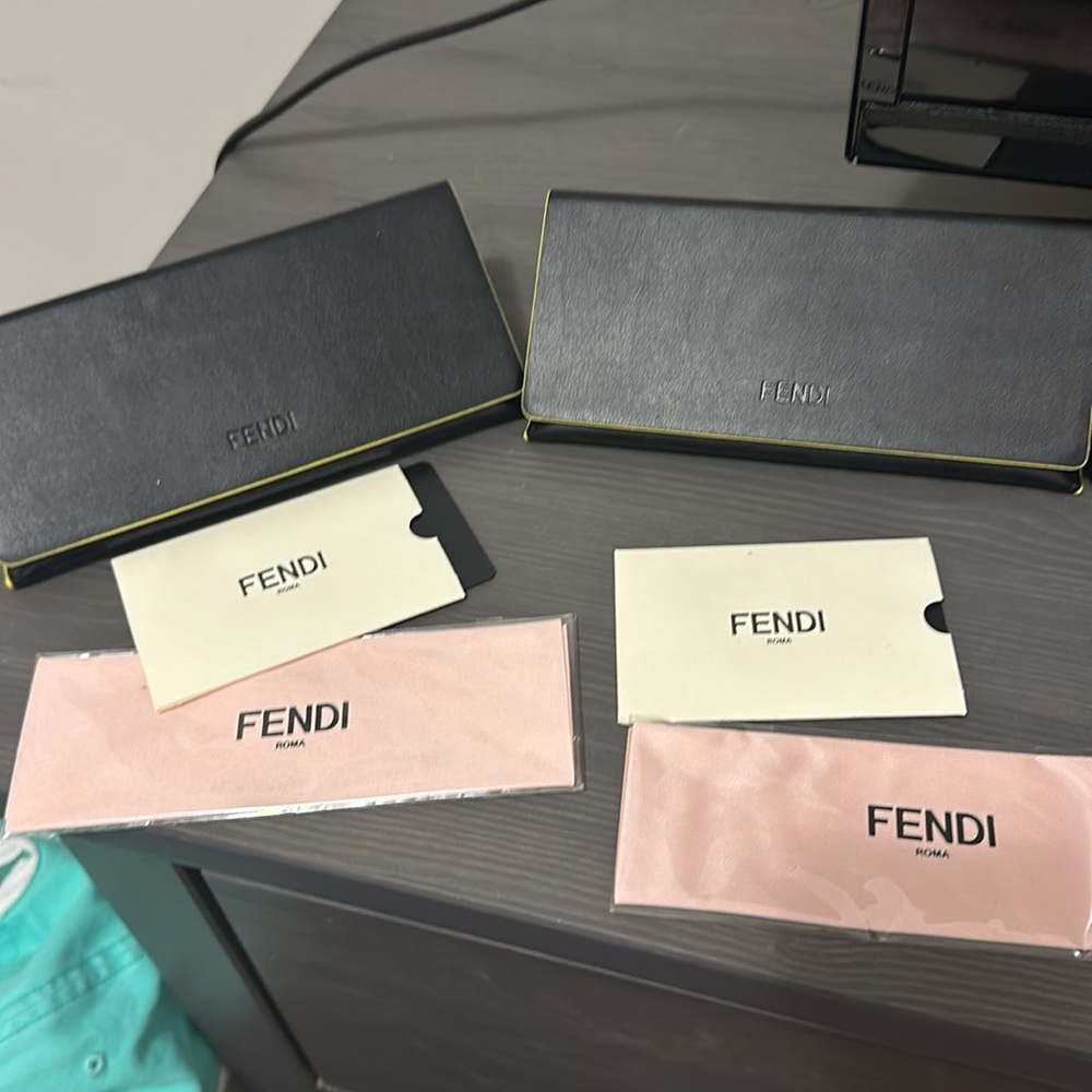 2 Fendi sunglass cases with card & dust napkin